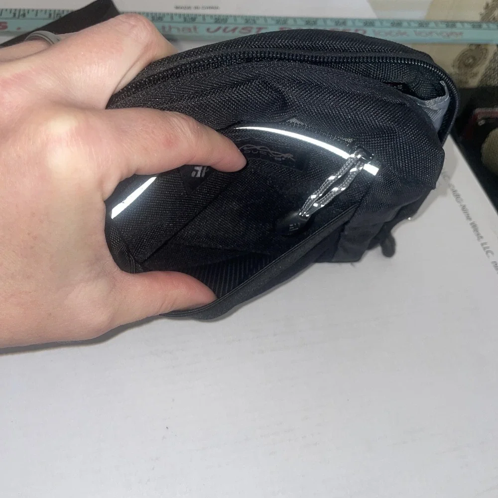 Outdoor Products Small Black Waist Pack Belt Hands Free‎ Four Compartments CLEAN